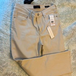 NWT Sanctuary Connector kick crop cream denim jeans size 28